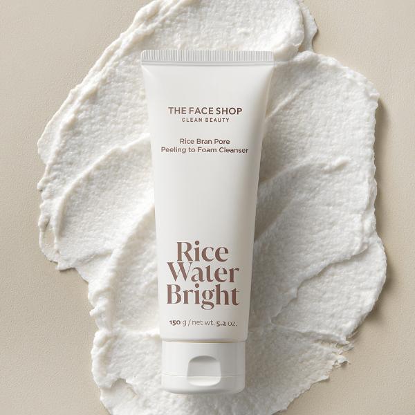 RICE WATER BRIGHT Rice Bran Pore Peeling to Foaming Cleanser 150g