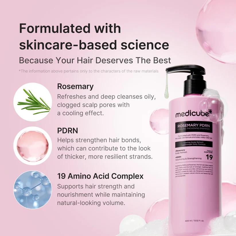 [Medicube] Rosemary PDRN Cooling Thickening Shampoo 400ml